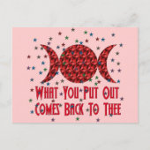 Wiccan Karma Briefkaart (Voorkant)