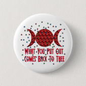 Wiccan Karma Ronde Button 5,7 Cm (Voorkant)