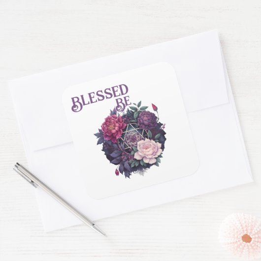 Wiccan Lavendel Pyreneeën Pentacle Sticker (Envelop)