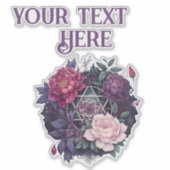 Wiccan Lavendel Pyreneeën Pentakel Vinyl Sticker (Voorkant)