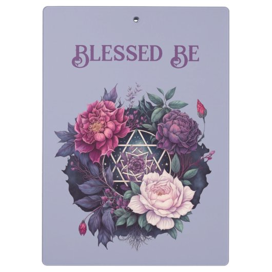 Wiccan Lavendel Pyrenees Pentacle Pocket Map Klembord (Achterkant)