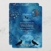 Wiccan Magic Constellation Ongewone bruiloft Kaart (Voorkant / Achterkant)