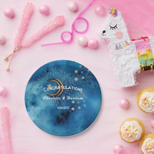 Wiccan Magic Constellation Ongewone bruiloft Papieren Bordje (Feest)