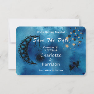 Wiccan Magic Constellation Ongewone bruiloft Save The Date