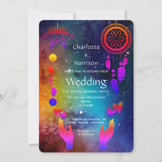 Wiccan Magic Ongewone bruiloft Kaart (Voorkant)