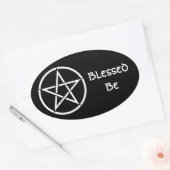 Wiccan & Magick Pentagram Pentacle - M1 Ovale Sticker (Envelop)