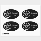 Wiccan & Magick Pentagram Pentacle - M1 Ovale Sticker (Vel)