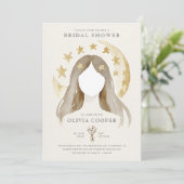 Wiccan Moon Boho Celestial Vrijgezellenfeest Kaart (Staand voorkant)