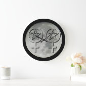 Wiccan Moon Lesbian Handfasting Clock Grote Klok (Huis)