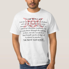 Wiccan, niet satanist t-shirt