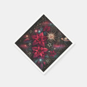 Wiccan Night Sky Poinsettia Decoupage Servetten (Hoek)