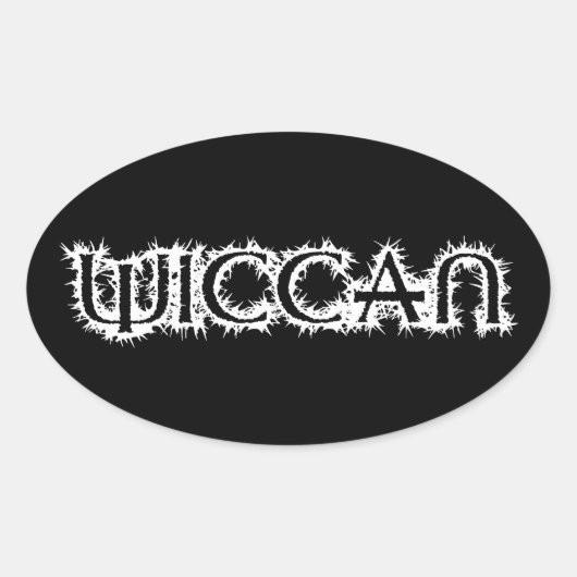 Wiccan Ovale Sticker (Voorkant)