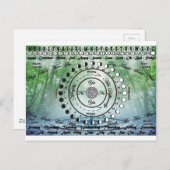 Wiccan Pagan Pendulum Chart Briefkaart (Voorkant / Achterkant)