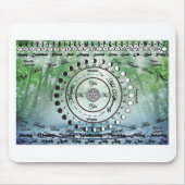 Wiccan Pagan Pendulum Chart Muismat (Voorkant)