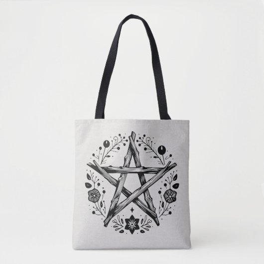 Wiccan Pagan Pentacle Tote Bag (Voorkant)