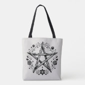 Wiccan Pagan Pentacle Tote Bag (Achterkant)