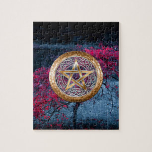 Wiccan Pagan Pentagram Alter Cloth Legpuzzel