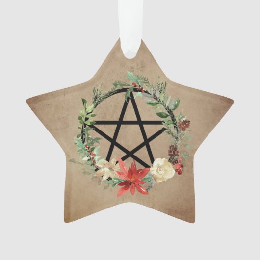 Wiccan Pagan Wreath Pentacle Ornament (voorkant)