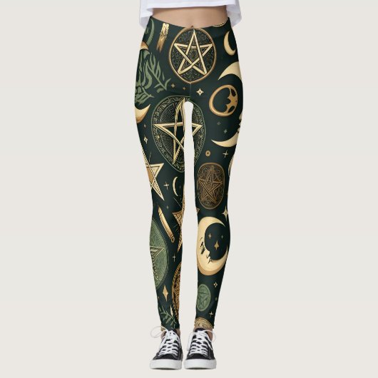 Wiccan Pattern 2 Leggings (Voorkant)