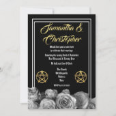 Wiccan pentacle Black bruiloft Kaart (Voorkant)