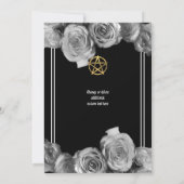 Wiccan pentacle Black bruiloft Kaart (Achterkant)