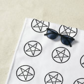 Wiccan Pentacle (Pentagram) Beach Towel Strandlaken (In situ)