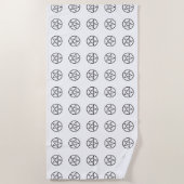 Wiccan Pentacle (Pentagram) Beach Towel Strandlaken (Voorkant)