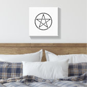 Wiccan Pentacle (Pentagram) Canvas Afdruk (Insitu (Slaapkamer))