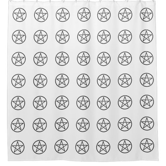 Wiccan Pentacle (Pentagram) Douchegordijn (Voorkant)