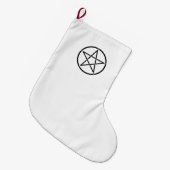 Wiccan Pentacle (Pentagram) Grote Kerstsok (Voorkant (Hangend))