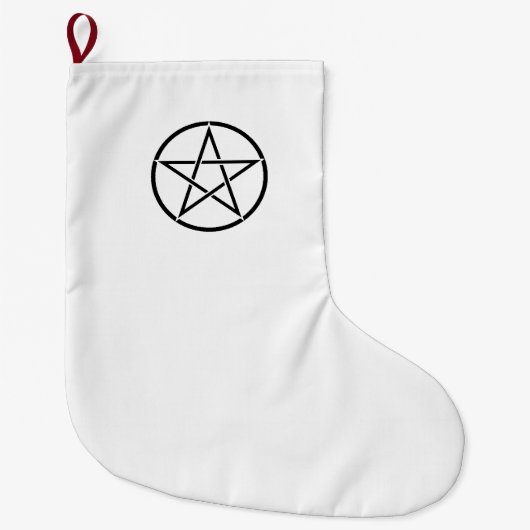 Wiccan Pentacle (Pentagram) Grote Kerstsok (Voorkant)