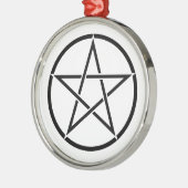 Wiccan Pentacle (Pentagram) Metalen Ornament (Links)