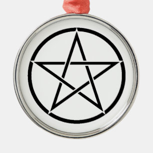 Wiccan Pentacle (Pentagram) Metalen Ornament