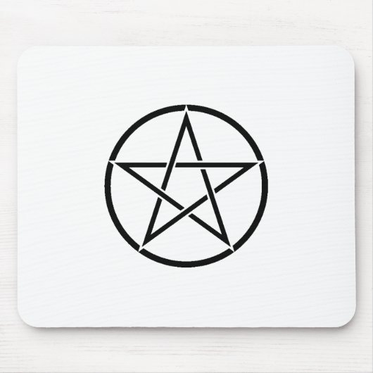 Wiccan Pentacle (Pentagram) Muismat (Voorkant)