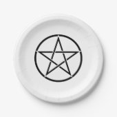 Wiccan Pentacle (Pentagram) Papieren Bordje (Voorkant)
