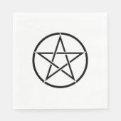 Wiccan Pentacle (Pentagram) Servet (Voorkant)