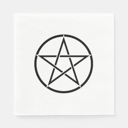 Wiccan Pentacle (Pentagram) Servet (Voorkant)