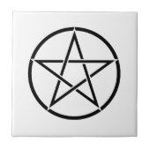 Wiccan Pentacle (Pentagram) Tegeltje (Voorkant)