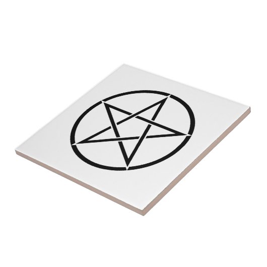 Wiccan Pentacle (Pentagram) Tegeltje (Zijkant)