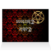 Wiccan Pentacle-tabelkaart (Binnen Horizontaal (Boven))