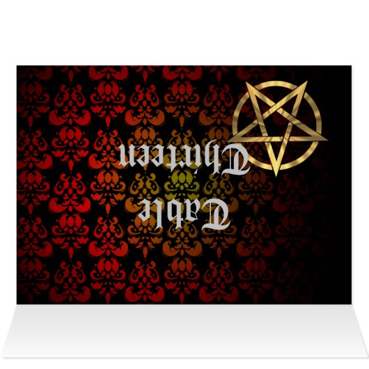 Wiccan Pentacle-tabelkaart (Binnen Horizontaal (Boven))