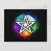 Wiccan pentagram aankondigingskaart (Voorkant)