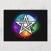 Wiccan pentagram advieskaart (Voorkant)