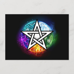 Wiccan pentagram advieskaart
