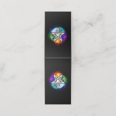 Wiccan pentagram afsprakenkaart (Buitenkant ongevouwen)