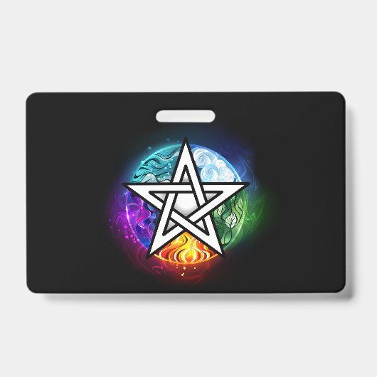 Wiccan pentagram badge (Voorzijde)