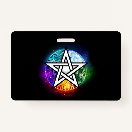 Wiccan pentagram badge (Voorkant)