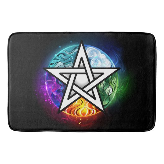 Wiccan pentagram badmat (Voorkant)