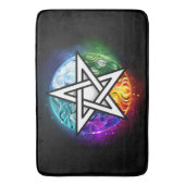 Wiccan pentagram badmat (Voorkant Verticaal)