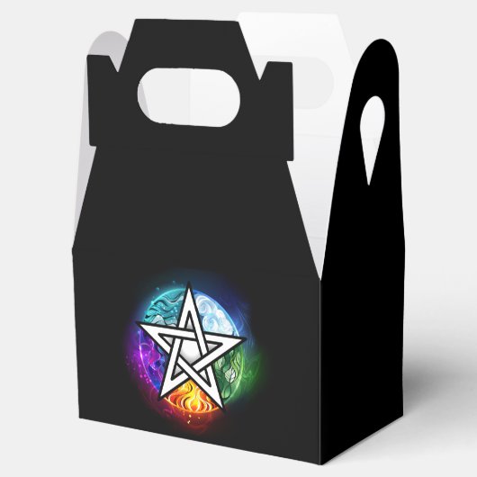 Wiccan pentagram bedankdoosjes (Geopend)